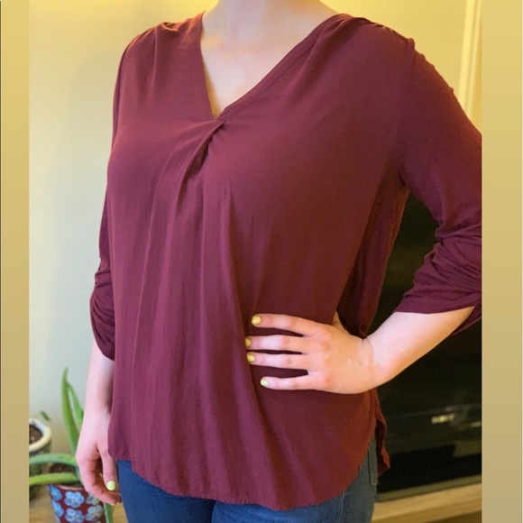 Pleione Tops - Maroon Pleione Blouse